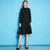 设计感中长小黑裙法式气质赫本礼服2021春秋新款打底裙黑色连衣裙(黑色 XL)第4张高清大图