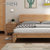 一米色彩 床 实木床 北欧双人床 1.2米单人床1.5M1.8米全实木 日式现代简约木质 卧室家具 实木婚床家具(1.5米-原木色 床+床垫)第5张高清大图