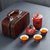 旅行功夫茶具小套装中式单人便携式收纳包茶盘定制LOGO快客杯礼盒(堆花（红）四方盘+红色包)第2张高清大图
