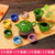 陶瓷功夫组合茶具整套装冰裂釉纹紫砂六色日式品茗小茶杯(天蓝色6个杯)第2张高清大图