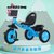 儿童三轮车脚踏车宝宝手推车小孩推车自行车1--3-5岁男女宝宝单车(豪华款蓝色)第2张高清大图