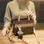 卡洛黛茜 新品时尚潮单肩大容量包包百搭手提包女式斜挎包女包(棕色)第2张高清大图