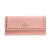 COACH 蔻驰 女士时尚皮革铆钉长款钱包53449(粉色)第4张高清大图