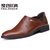 斐朗纳新款男士正装商务休闲皮鞋男鞋系带英伦鞋子男K9906(棕色 39)第3张高清大图