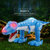锋源 28301丛林霸主暴走恐龙儿童电动动物玩具带灯光可动(蓝色)第3张高清大图