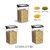 密封罐透明塑料厨房香料食品坚果咖啡豆储物罐家用五谷杂粮收纳盒(大号-1250ML（3个装）)第2张高清大图