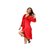 苏泽尔（suzle）雅质风情蕾丝绣花吊带真丝睡裙睡袍两件套（红色）（L）第2张高清大图