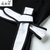 瑰蝴蝶2017时尚新款女装 撞色短袖系带圆领连衣裙877316(黑色 XL)第5张高清大图