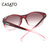 卡莎度(CASATO) 女款偏光太阳镜时尚个性大框潮 防紫外线太阳镜 墨镜120031(红色不偏光)第4张高清大图