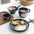 日式一人食餐具套装单人碗筷套装可爱组合碗盘一套精致碗碟家用碗(猫咪一人食餐具)第2张高清大图