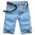 BEBEERU 夏季新款男士休闲短裤 潮流时尚五分裤 Y220(Y220孔雀蓝色)第5张高清大图