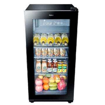 海尔(Haier)LC-120DF(酒柜) 立式黑色酒柜冷柜 玻璃门展示柜冷藏保鲜冰吧 多温冰吧