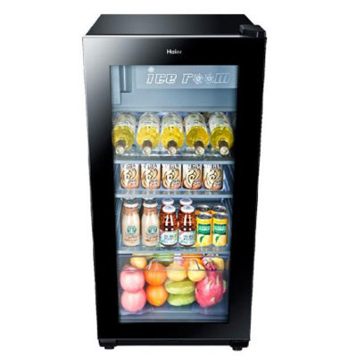 海尔(Haier)LC-120DF(酒柜) 立式黑色酒柜冷柜 玻璃门展示柜冷藏保鲜冰吧 多温冰吧