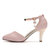 莱卡金顿 新款凉鞋女夏性感中跟高跟鞋欧美时尚细跟包头浅口单鞋子6047(粉红色 40)第4张高清大图