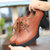 大盛公羊复古系带单鞋 有加棉和单鞋款两个款式 日常休闲女鞋DS738(棕色加棉 37)第2张高清大图