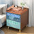 床头柜卧室简约现代收纳柜子小型家用网红床边柜实木腿简易置物架(C款双抽屉白杉木色+白抽屉 组装)第3张高清大图