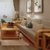 卡富丹 纯榉木新中式布艺大小户型沙发客厅组合整装全实木家具会客转角沙发KF811(茶几)第5张高清大图