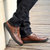 米斯康透气男士鞋休闲皮鞋商务男鞋 时尚潮流男板鞋子男英伦鞋3318(棕色)第2张高清大图