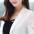 VEGININA 韩版显瘦修身雪纺七分袖薄款西装小外套 9991(粉色 L)第4张高清大图