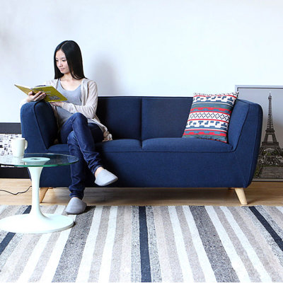 TIMI天米北欧布艺沙发 时尚简约沙发 创意沙发 小户型沙发组合(棕色 单人90cm)