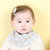 牛奶朋友宝宝小动物卡通时尚双面三角巾点点口水巾围兜韩版(均码（3-36个月） 灰色)第5张高清大图
