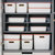 杂物收纳筐厨房收纳盒家用桌面办公室零食化妆品整理盒储物盒带盖(2个中号（檀红）)第4张高清大图
