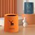 桌面垃圾桶可爱迷你办公桌创意ins茶几台式收纳桶小号桌上收纳桶(（橙色印鹿）桌面桶+30只垃圾袋)第4张高清大图