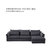 爱依瑞斯（ARIS） 客厅布艺沙发组合 大小户型可拆洗沙发 巴洛克 WFS-06(灰色 扶位+踏位)第5张高清大图