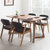 天米 TIMI 北欧白橡实木餐桌椅 1.4米餐厅家具 现代简约创意饭桌组合(原木色 1.4米餐桌+4把黑色PU凳面Z椅)第3张高清大图