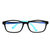 AA99儿童防蓝光眼镜手机电脑防辐射护目镜树脂镜片TR90材质镜框C01适用年龄4-12岁(蓝光阻隔Pri.黑蓝色)第2张高清大图