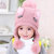 儿童秋冬帽子毛线保暖绒款护耳帽女孩2-3-5岁(2-5岁 黑色)第2张高清大图