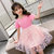 女童夏装连衣裙2021新款超洋气网红童装儿童裙子夏季小女孩公主裙(粉色 120cm)第5张高清大图