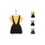 巴拉巴拉儿童短袖套装纯棉女夏中大童童装两件套裙背带裙(165cm 中黄)第4张高清大图