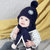 牛奶朋友冬季宝宝时尚护耳男女儿童毛线帽纯色绒布帽子围巾2件套(黄色（单帽+围巾） 均码（42-50cm）)第5张高清大图