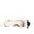 Daphne/达芙妮时尚舒适拼色蝴蝶结坡跟鱼嘴凉鞋1014303009(米色 36)第5张高清大图