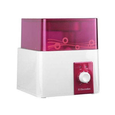 伊莱克斯（Electrolux）EEH300超声波加湿器（白色+桃红色）（超声波加湿器！加湿更净化！双重享受！）