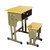 草野家具单人单层双柱课桌椅学生课桌椅(加厚型）CY-4019型1第4张高清大图