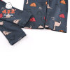 棉果果新款中大童家居服套装男童睡衣两件套睡衣睡裤(100cm 深蓝色)
