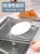 可折叠沥水架水槽碗筷碗碟收纳架子厨房洗碗池放碗架沥水篮置物架(圆杆长款（52x33）食品级硅胶)第2张高清大图