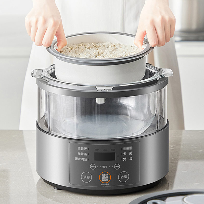 九阳蒸汽电饭煲智能可视玻璃内胆饭煲家用3升多功能养生微压2160(蒸汽