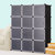 索尔诺组合式简易衣柜DIY组装树脂衣橱折叠塑料收纳拆装单人柜(黑色 加宽12门6格2挂 M120602)第2张高清大图