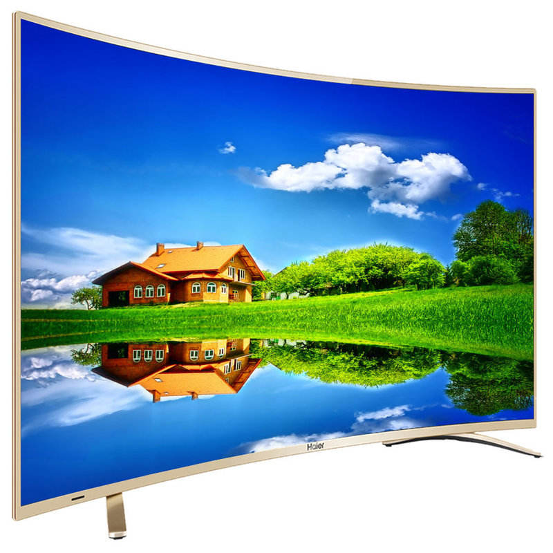 海尔haierlq55al88u81a355英寸4k超高清曲面设计金属边框语音控制电视