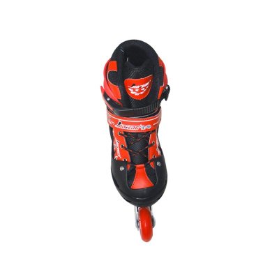 金峰溜冰鞋推荐：金峰GF-133D-1单闪伸缩轮滑鞋（黑红色）