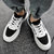 BEBEERU男鞋春季潮鞋2021新款时尚休闲运动鞋子韩版学生拼色低帮板鞋  SXPM02(黑色 43)第3张高清大图