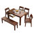 北欧全实木餐桌椅组合简约抽屉收纳饭桌小户型欧式长方形餐桌家用第5张高清大图