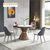 富莱克岩板轻奢餐桌现代简约家用小户型长方形经济型北欧餐桌椅组合[T-520餐桌](默认 默认)第3张高清大图
