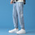 传奇保罗蓝色牛仔裤男夏季薄款2021年新款裤子潮流牌直筒宽松男士休闲长裤（M-4XL）812301(蓝色 M)第2张高清大图