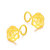 金一黄金足金镂空玫瑰耳饰黄金耳钉女款 新品第2张高清大图