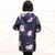创简坊（CJIANFF） 韩版时尚简约长袖拉链女罩衣厨房做饭防水防油围裙SN2189(红色花朵XXXL)第5张高清大图