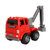 酷米玩具 消防车玩具挖掘机推土车小汽车仿真模型套装宝宝婴儿玩具 6只装 KM3049(红色)第4张高清大图